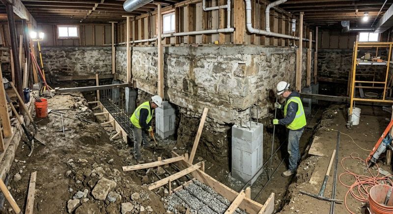 Basement Underpinning in West Hartford, CT