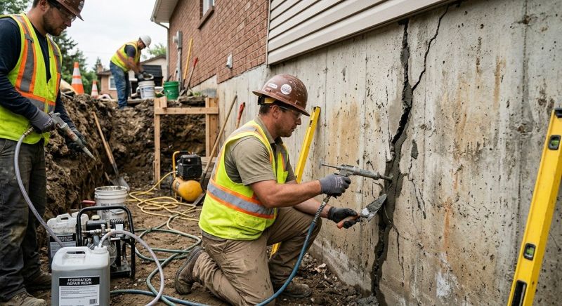 Cracked Foundation Repair in West Hartford, CT