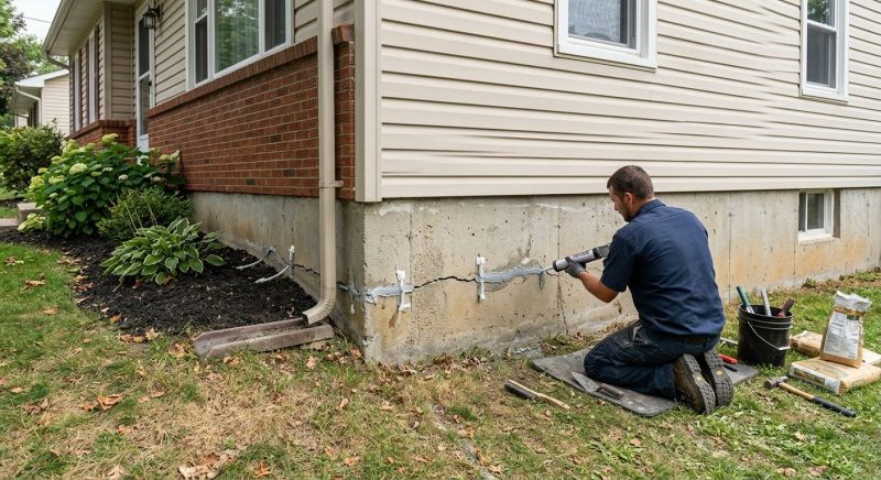 Cracked Foundation Repair in Litchfield, CT