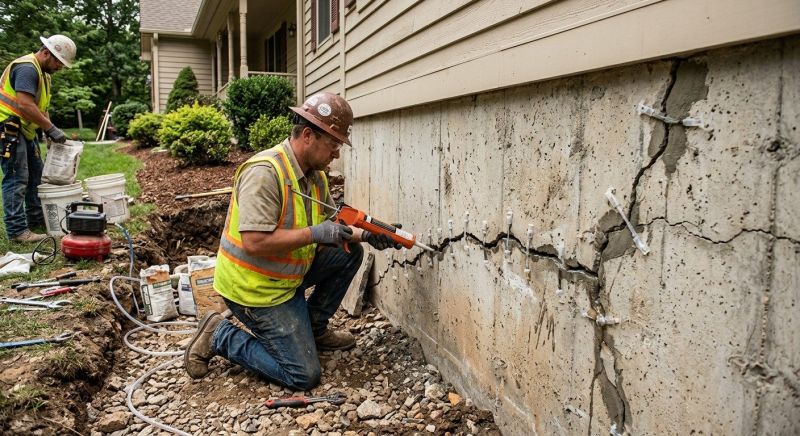 Cracked Foundation Repair in Manchester, CT