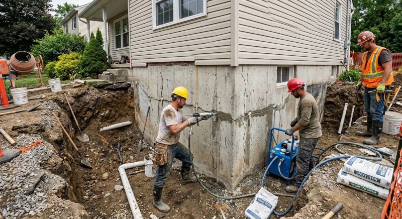 Cracked Foundation Repair in Northfield, CT