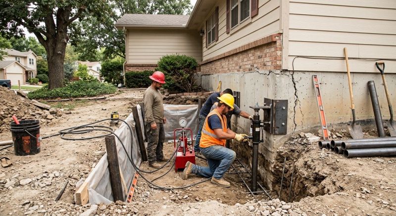 Cracked Foundation Repair in Simsbury, CT