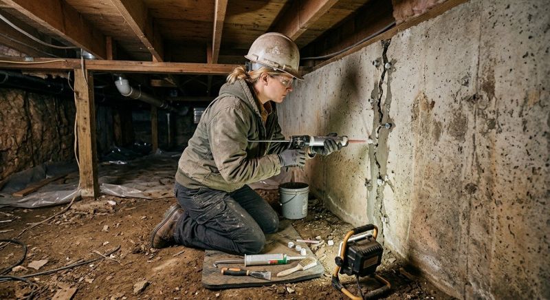 Crawlspace Foundation Repair in East Berlin, CT