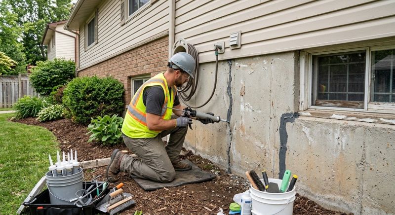 Foundation Crack Sealing in West Hartford, CT