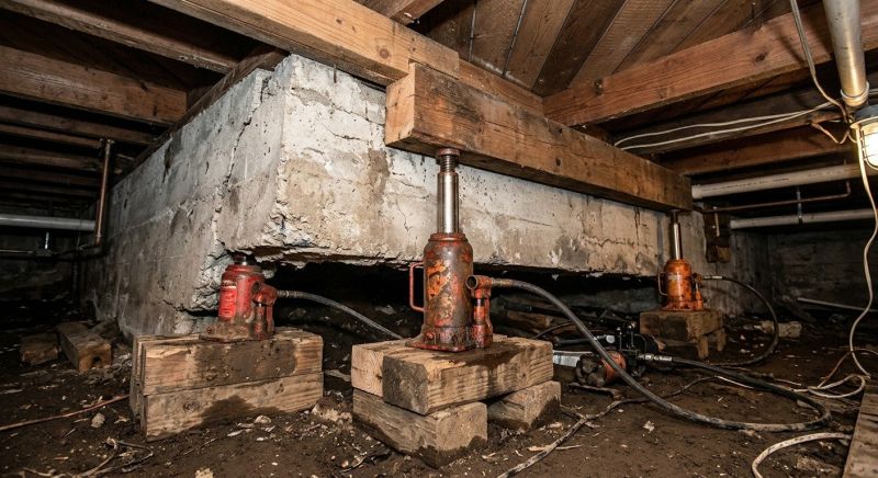 Foundation Jacking in Glastonbury, CT