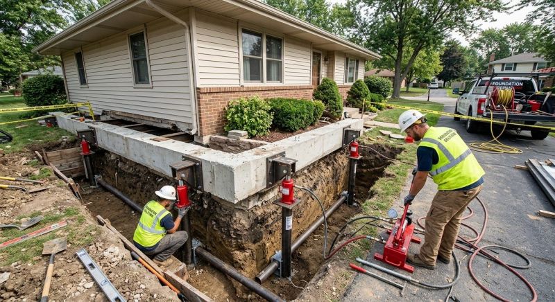 Foundation Jacking in Oakville, CT