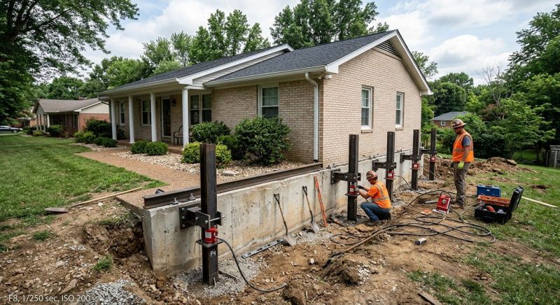 Foundation Pier Leveling in West Hartford, CT