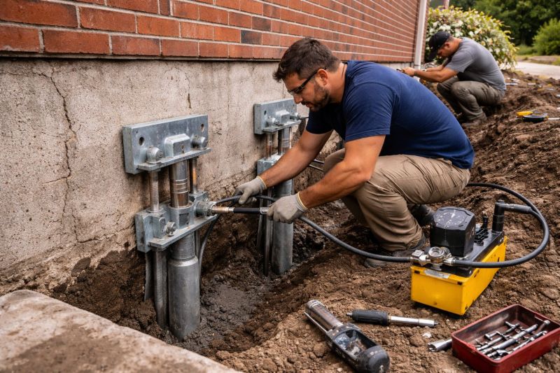 Foundation Pier Repair in West Hartford, CT