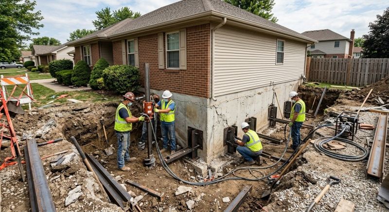 House Foundation Repair in Ellington, CT
