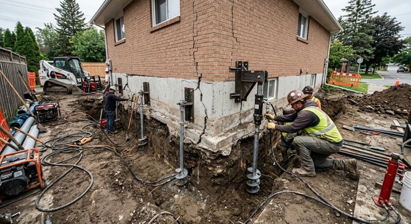 Sinking Foundation Repair in Middletown, CT