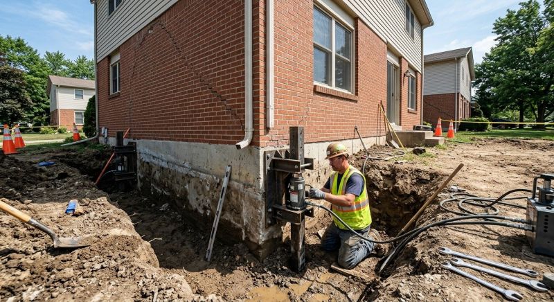 Sinking Foundation Repair in Northfield, CT
