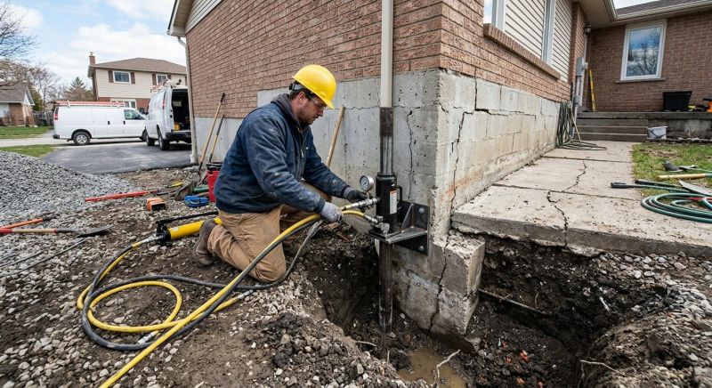 Sinking Foundation Repair in Thomaston, CT